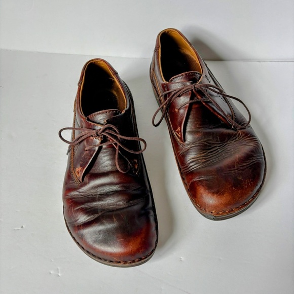 Birkenstock Brown Leather Shoes Oxford Derby Casual Lace Up Shoes 10 - Picture 6 of 16